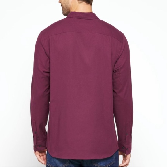 Stitch Fix burgundy maroon button-down long sleeve shirt ARTEFACT slim large - Picture 4 of 8